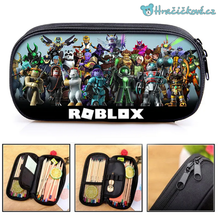 Školní penál na zip Roblox, 2 zipy – typ 1