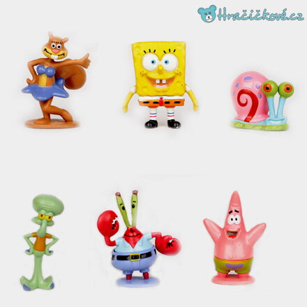 6ks figurek SpongeBoba a kamarádů