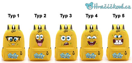 Dětský batoh Spongebob, 2 velikosti, 5 typů