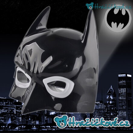 Svítící plastová maska s LED Batman