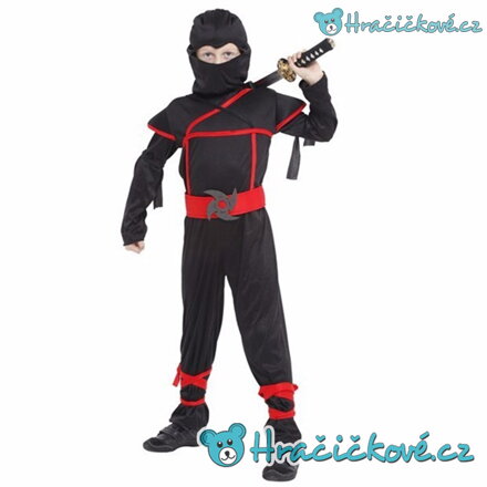 Karnevalový kostým Ninja černo-červený
