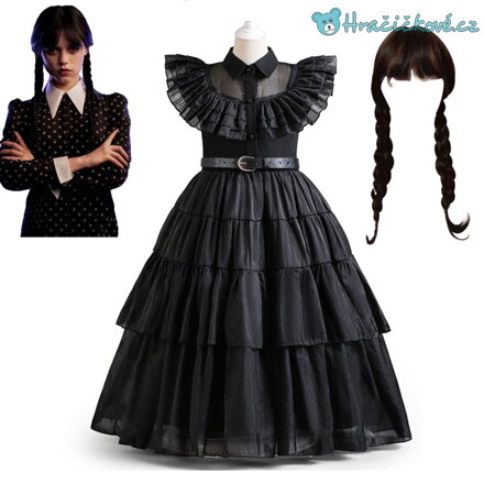 Šaty pro dívky ze seriálu Wednesday (Wednesday Addamsová), typ 1