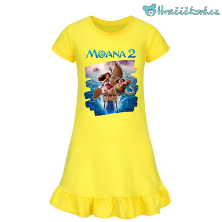 Krásné letní dívčí šaty s motivem Odvážná Vaiana (Moana)