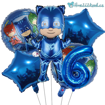 PJ Masks Narozeninový set balonků (Pyžamasky), typ 1