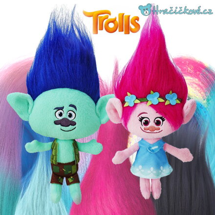 Plyšový Trolové (Trolls) Poppy a Větvík 