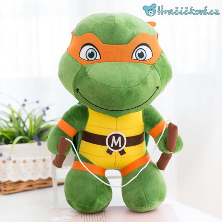 Plyšová Ninja želva 25/40cm - Michelangelo 