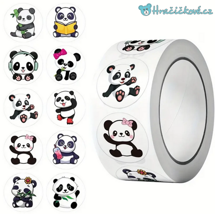 500 ks samolepek Panda
