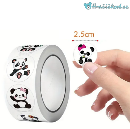 500 ks samolepek Panda