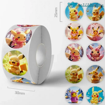 500 ks samolepek Pokemon