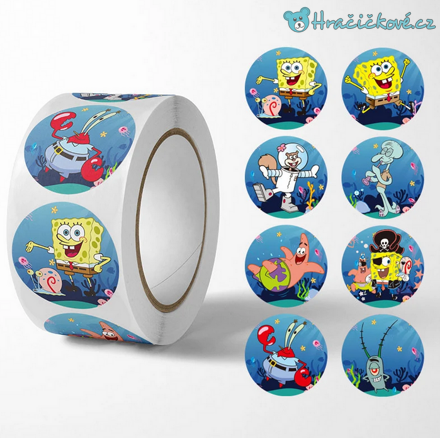 500 ks samolepek v roli Spongebob. typ 1