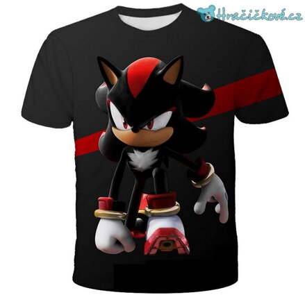 Dětské tričko z pohádky Ježek Sonic černé, typ 1