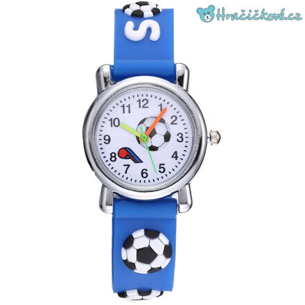 Chlapecké náramkové modré hodinky s motivem fotbal
