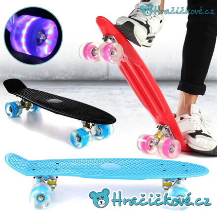 Skateboard - Penny Board, vel. 22", svítící kolečka