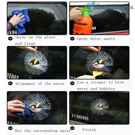 3D zábavná samolepka Pokemon Go na auto