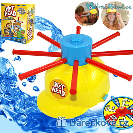 Legrační a vtipná společenská hra Wet Head (vodní ruleta) pro více hráčů
