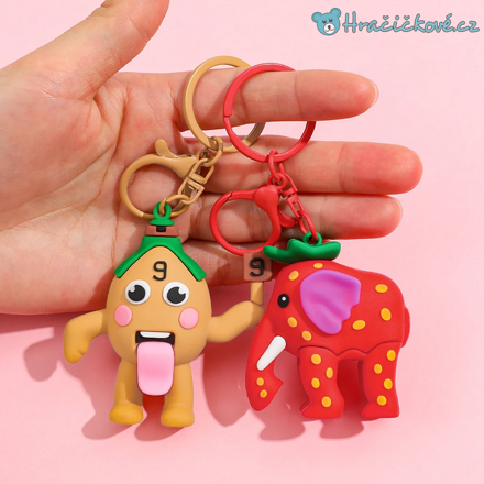 Klíčenky z Roblox hry Steal a Brainrot, 9 typů