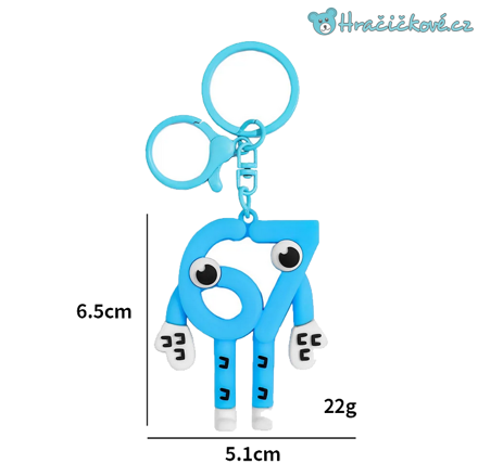 Klíčenky z Roblox hry Steal a Brainrot, 9 typů