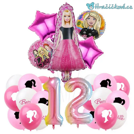Barbie narozeninový set balonků