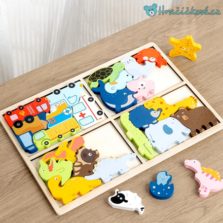 Kreativní dřevěné puzzle