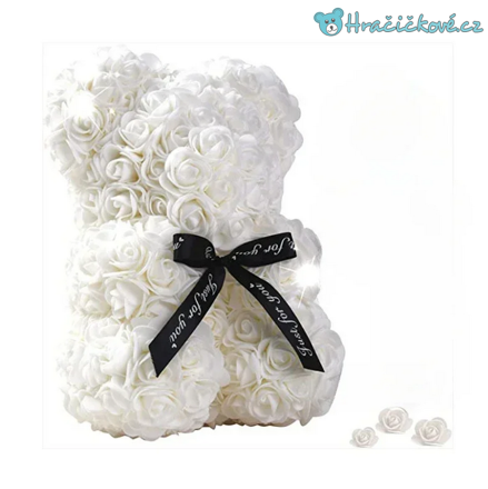 Valentýnový Medvídek z růží pro zamilované, 25cm