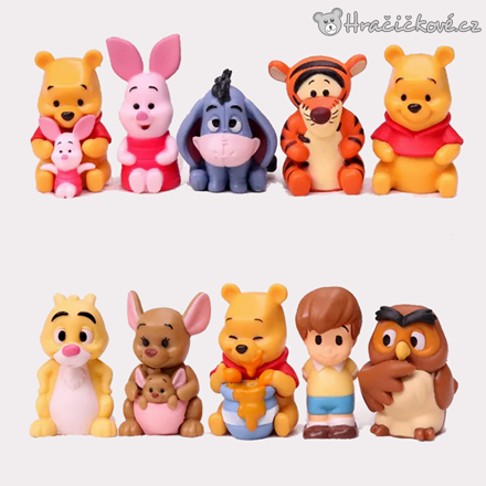 Figurky Medvídek Pú 10 ks | Disney sada figurek Medvídek Pú 5 cm