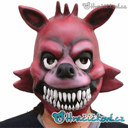 Latexová maska Liška Foxy hry ze Five Nights at Freddy's (karnevalový kostým, Pět nocí u Freddyho)