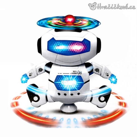 Inteligentní vesmírný robot 20cm (svítí, hraje, tancuje)