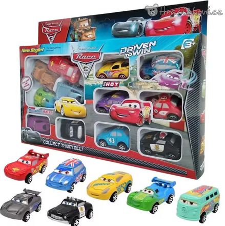 Set autíček 12ks Cars (auta) 