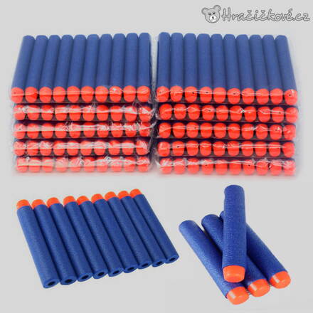 Náhradní náboje (šipky) do pistole Nerf, 100 Ks, modré