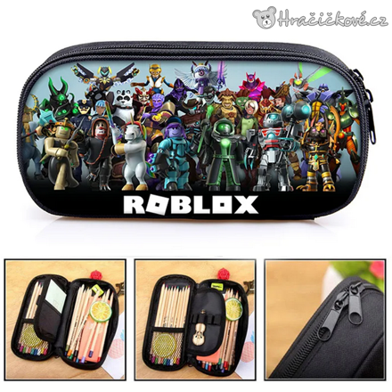 Školní penál na zip Roblox, 2 zipy – typ 1