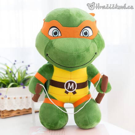 Plyšová Ninja želva 25/40cm - Michelangelo 