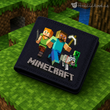 Peněženka Minecraft Creeper | Dětská peněženka Minecraft, typ 2