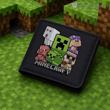 Peněženka Minecraft Creeper | Dětská peněženka Minecraft, typ 3