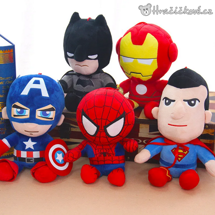 Plyšový Avengers | Spiderman, Iron Man, Kapitán Amerika, Superman