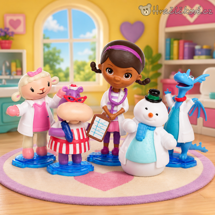 Figurky Doktorka Plyšáková 5 ks | Sada figurek Doc McStuffins 5–7 cm