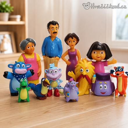 Figurky Dora 12 ks | Pohádkové postavičky Dora průzkumnice