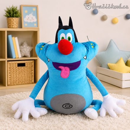 Plyšový Oggy 38 cm | Plyšák Oggy a škodíci pro děti