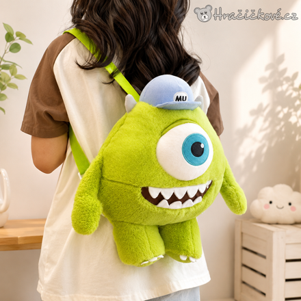 Dětský plyšový batoh Mike Wazowski 30 cm | Batůžek Příšerky s.r.o. pro děti