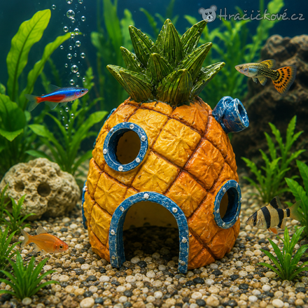 Dům Spongeboba (Ananas), domeček na hraní nebo do akvária (Spongebob)