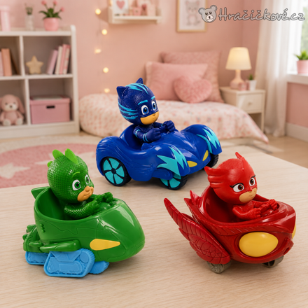 Figurky PJ Masks s vozítky 3 ks | Pyžamasky figurky s auty pro děti