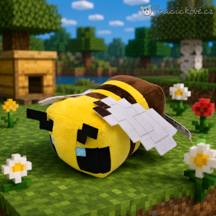 Minecraft plyšová včela 20 cm | Plyšák Minecraft Bee pro děti