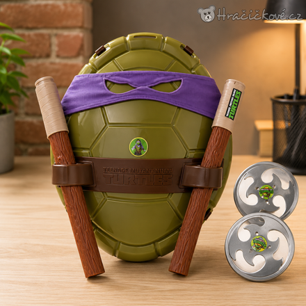 Ninja želva Donatello převlek | Dětský kostým Ninja Turtles se zbraněmi