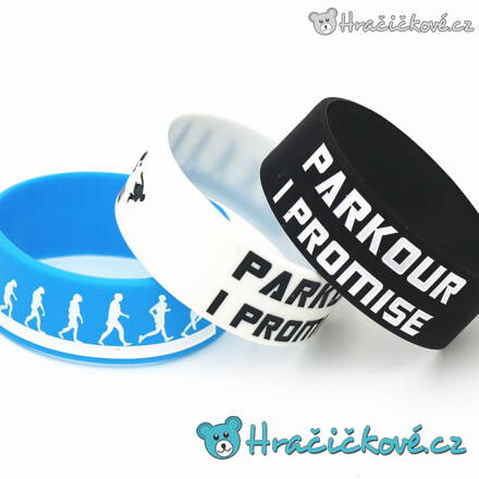 Silikonový náramek Parkour, 3 barvy