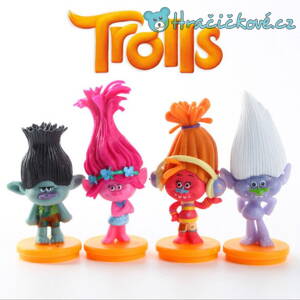 Čtyři figurky z filmu Trolové (Trolls)