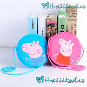 Plyšová kulatá peněženka na zip Prasátko Peppa - Pepina (Peppa Pig)