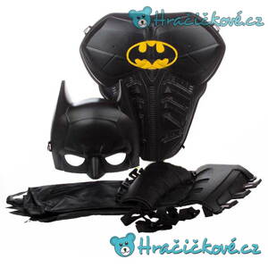 Plastový kostým Batman - maska, brnění a plášť (karnevalový kostým)