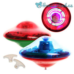Svítící a hrající "káča" typu Ufo 
