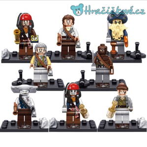 Figurky Piráti z Karibiku, 8 ks (stavebnice typu Lego)