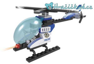 Policejní malý vrtulník (stavebnice typu Lego)