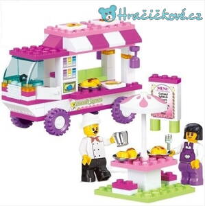 Auto s občerstvením 102 dílků (stavebnice typu Lego)